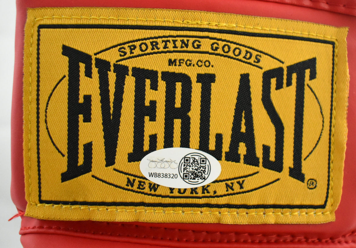 Oscar De La Hoya Autographed Red Everlast Boxing Glove *Left - JSA W