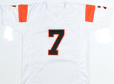 Boomer Esiason Autographed White Pro Style Jersey - Beckett Hologram