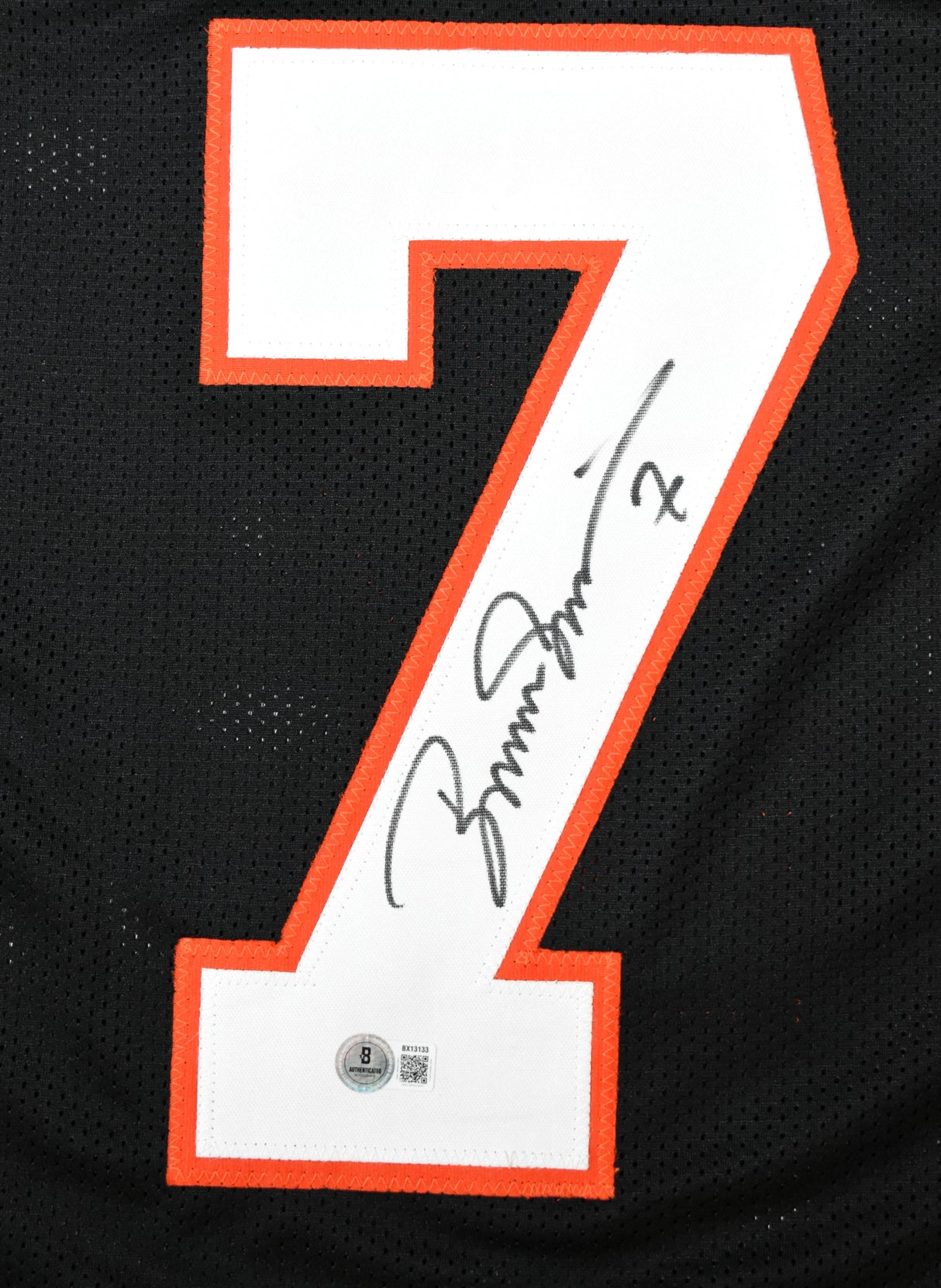 Boomer Esiason Autographed Black Pro Style Jersey - Beckett Hologram