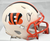Chad Johnson Autographed Cincinnati Bengals Retro Speed Mini Helmet - Beckett Holo
