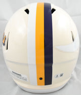 Justin Jefferson Autographed Vikings F/S Retro Speed Helmet - Beckett W Holo