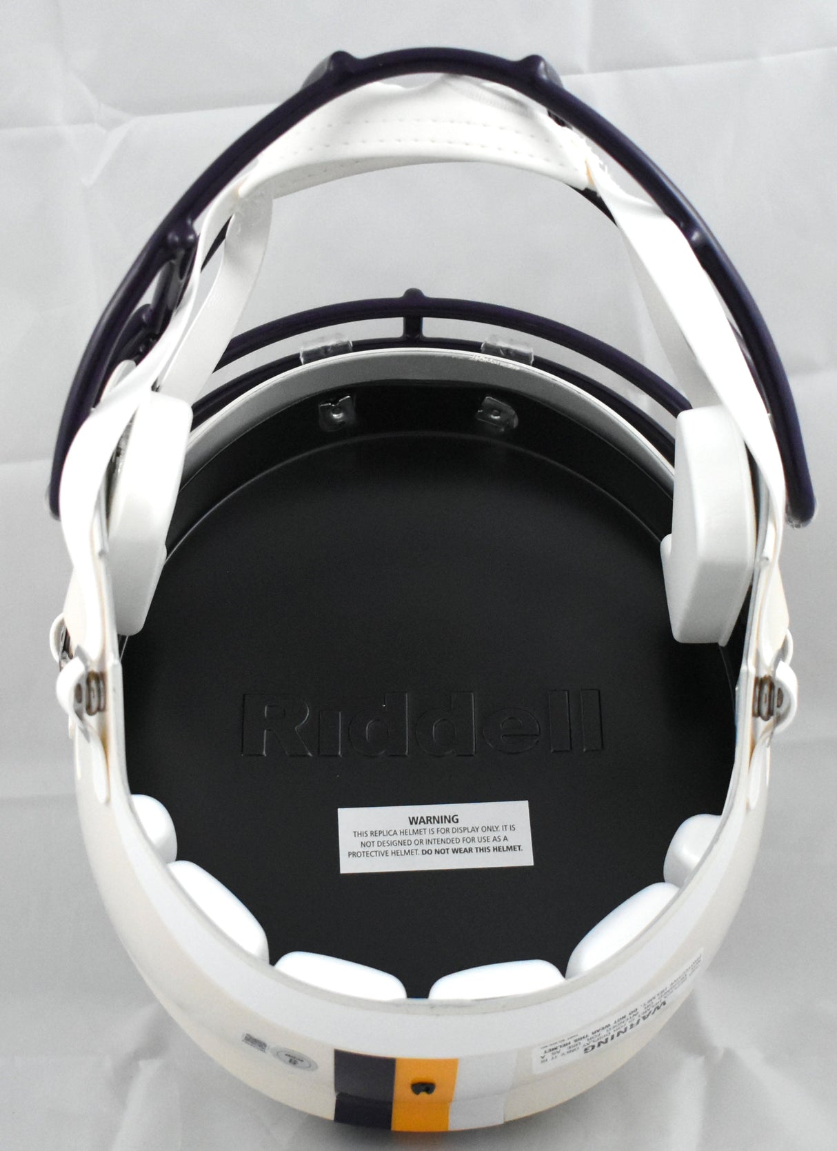 Justin Jefferson Autographed Vikings F/S Retro Speed Helmet - Beckett W Holo