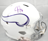 Justin Jefferson Signed Vikings F/S ALT Speed Authentic Helmet - Beckett W Holo