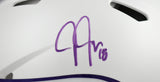 Justin Jefferson Signed Vikings F/S ALT Speed Authentic Helmet - Beckett W Holo