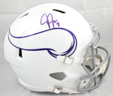 Justin Jefferson Autographed Vikings F/S ALT Speed Helmet - Beckett W Holo