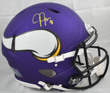 Justin Jefferson Autographed Vikings F/S Speed Authentic Helmet - Beckett W Holo