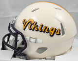 Justin Jefferson Autographed Vikings Retro Speed Mini Helmet - Beckett W Holo