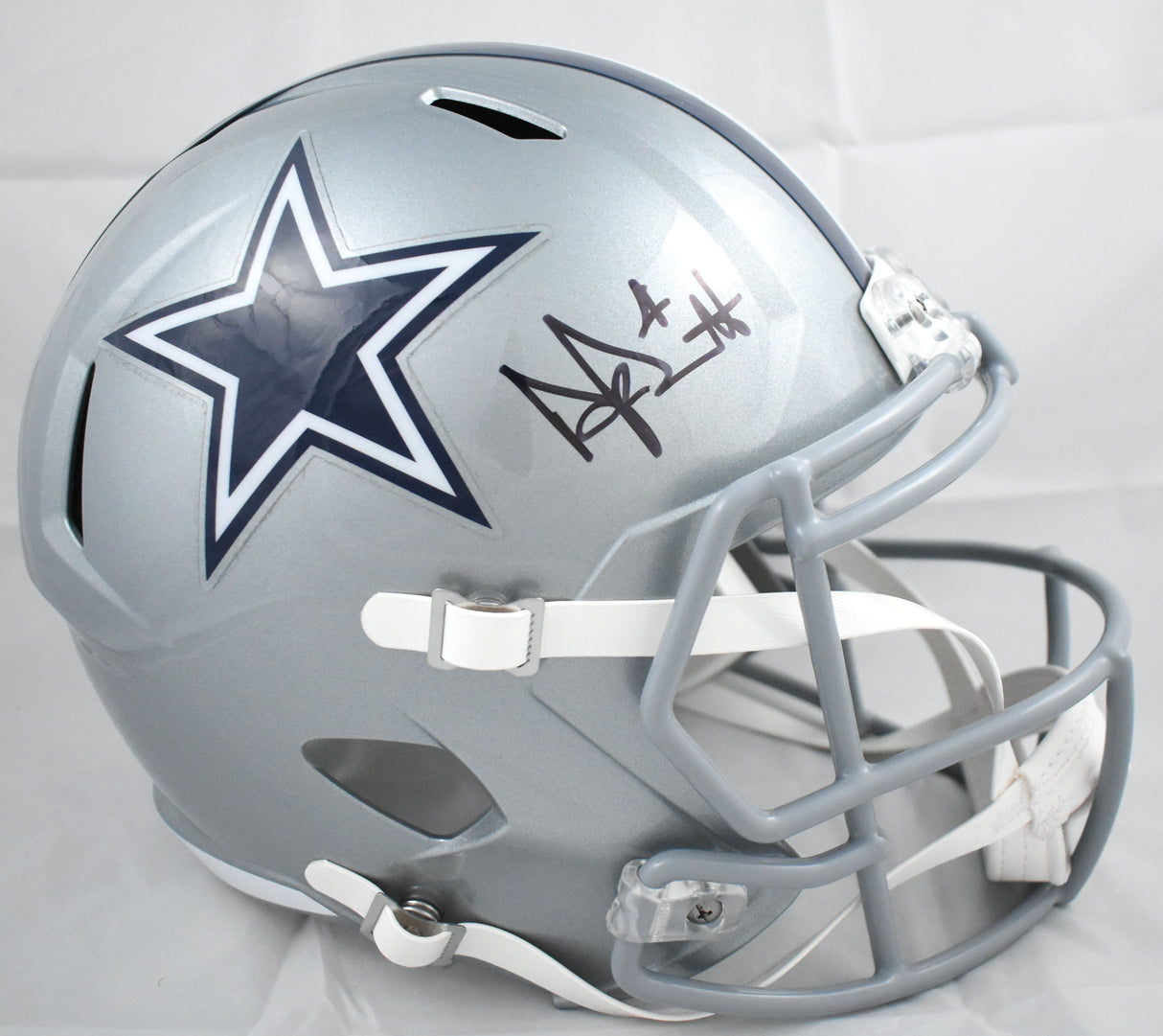 Dak Prescott Autographed Dallas Cowboys F/S Speed Helmet - Beckett W Holo