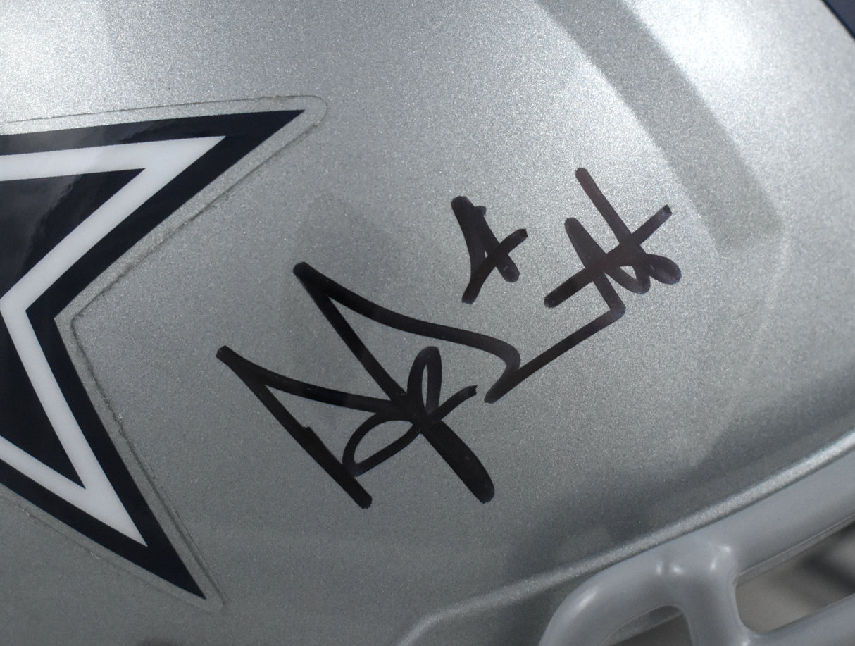 Dak Prescott Autographed Dallas Cowboys F/S Speed Helmet - Beckett W Holo