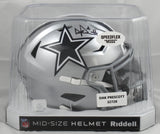 Dak Prescott Autographed Dallas Cowboys Mid-Size SpeedFlex Helmet-Beckett W Holo