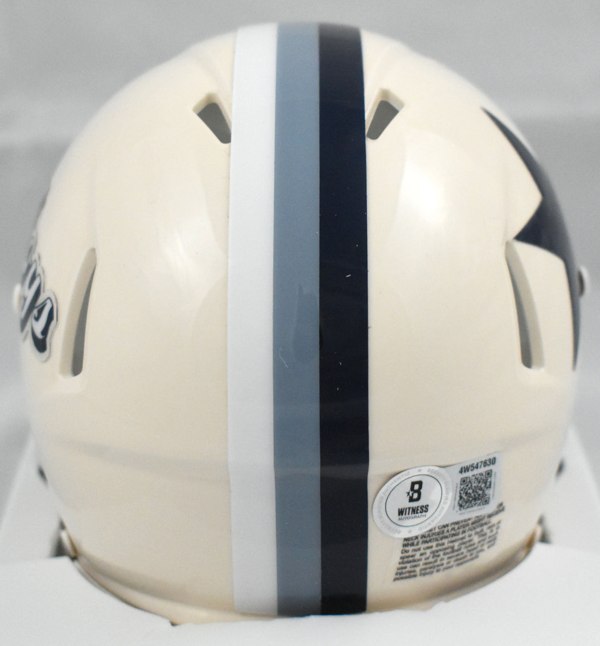 Dak Prescott Signed Cowboys Retro Speed Mini Helmet - Beckett W Holo *Light Blue