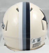 Dak Prescott Signed Cowboys Retro Speed Mini Helmet - Beckett W Holo *Light Blue