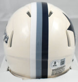 Dak Prescott Signed Cowboys Retro Speed Mini Helmet - Beckett W Holo *Dark Blue