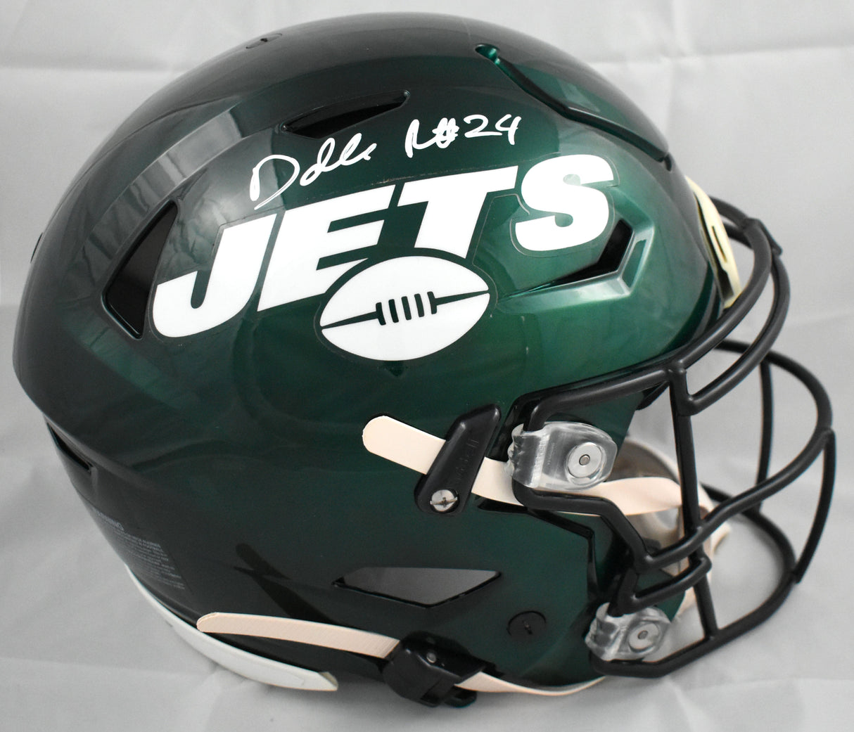 Darrelle Revis Autographed New York Jets F/S Speedflex Helmet - Beckett W Holo