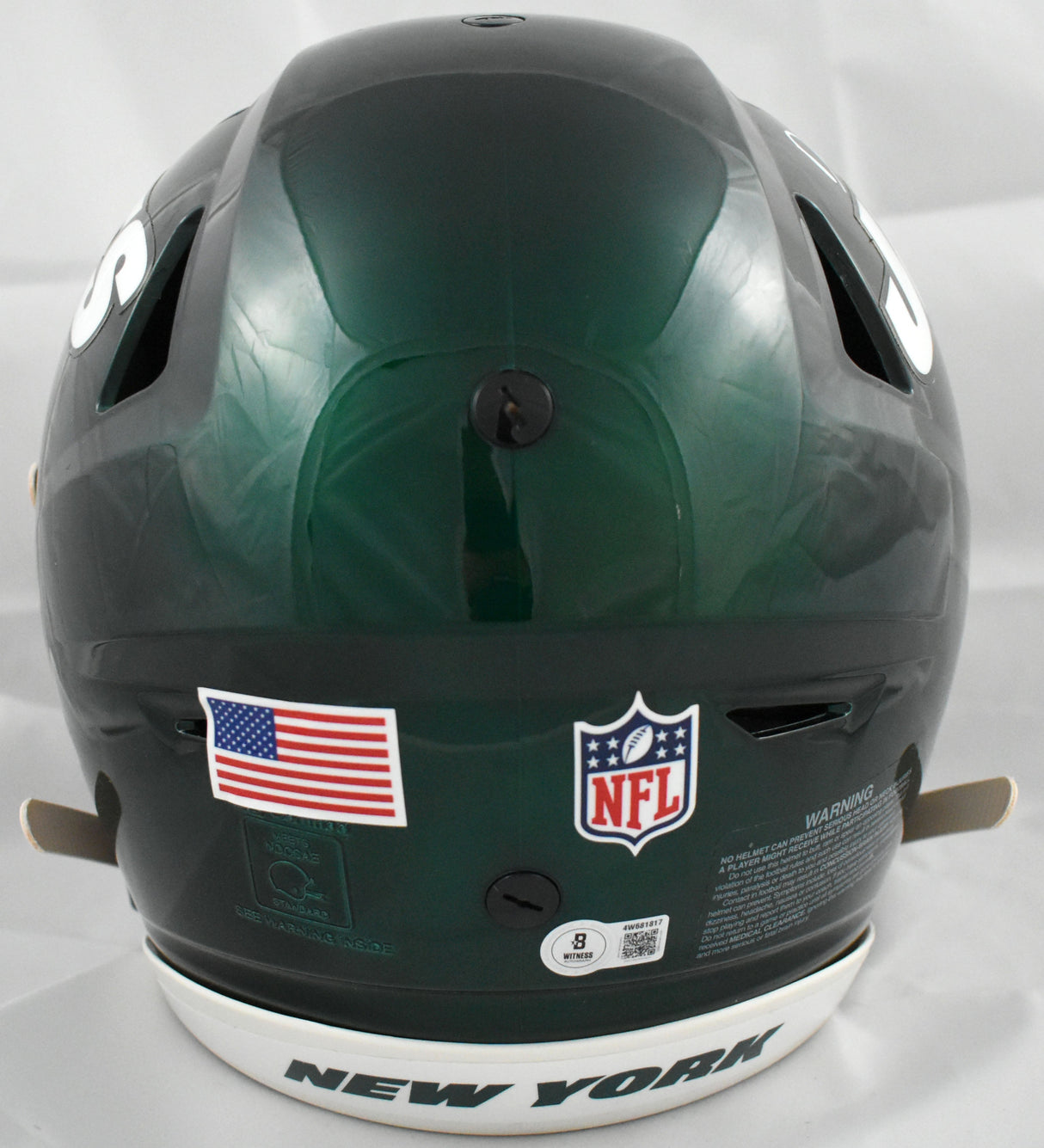 Darrelle Revis Autographed New York Jets F/S Speedflex Helmet - Beckett W Holo