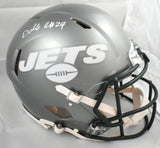 Darrelle Revis Autographed Jets F/S Flash Speed Authentic Helmet- Beckett W Holo