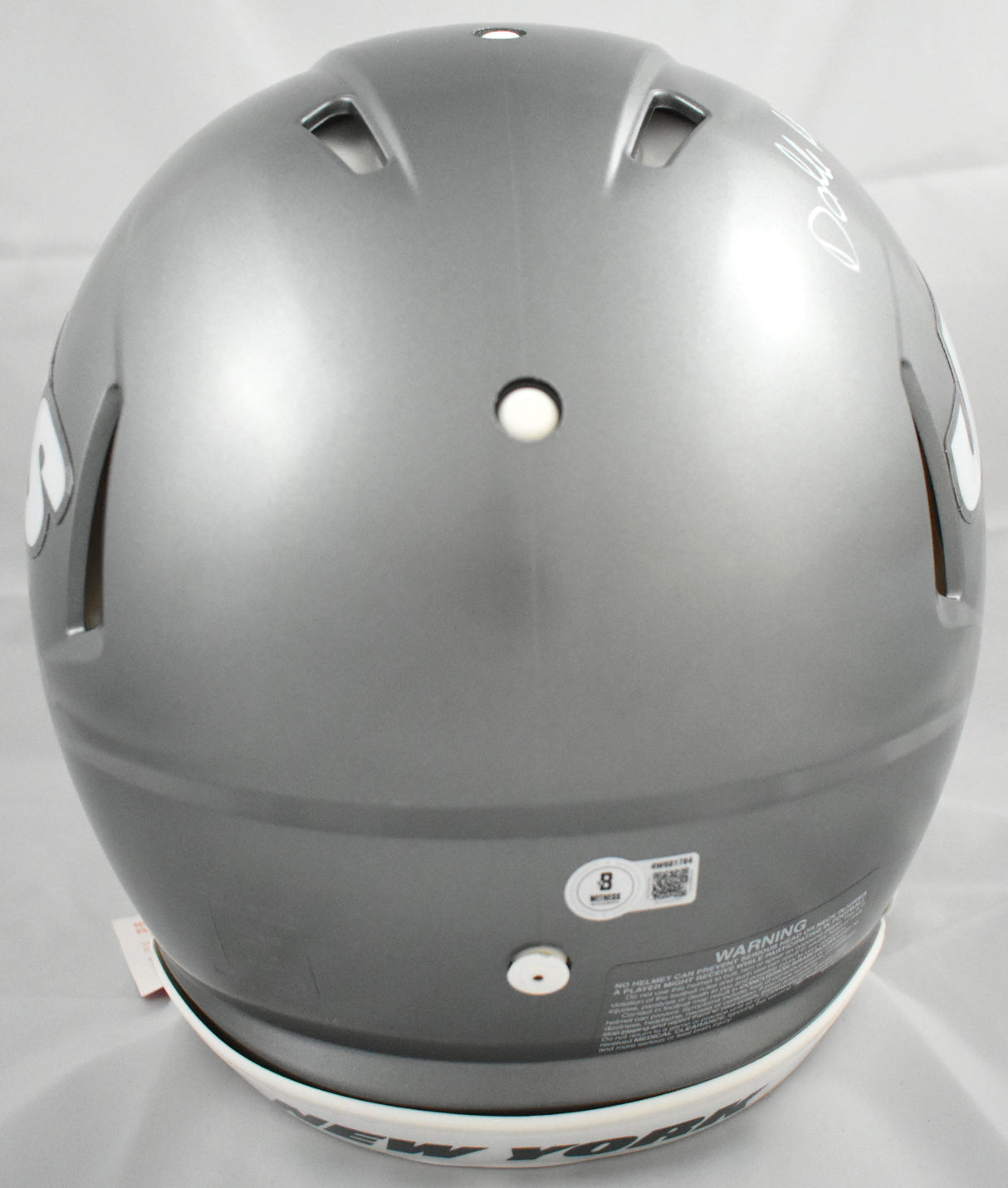 Darrelle Revis Autographed Jets F/S Flash Speed Authentic Helmet- Beckett W Holo