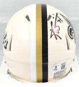 Ricky Williams Autographed Saints Retro Speed Mini Helmet - Beckett W Holo *Back