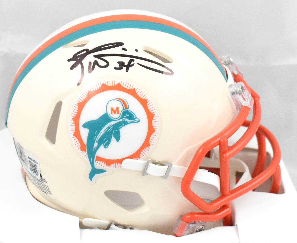 Ricky Williams Autographed Miami Dolphins Retro Speed Mini Helmet Beckett W Holo