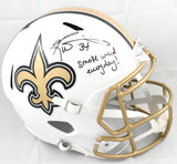 Ricky Williams Autographed Saints F/S ALT 2025 Speed Helmet - Beckett W Holo
