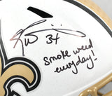 Ricky Williams Autographed Saints F/S ALT 2025 Speed Helmet - Beckett W Holo