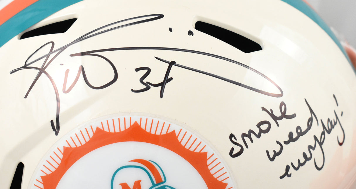 Ricky Williams Autographed Miami Dolphins F/S Retro Speed Helmet -Beckett W Holo