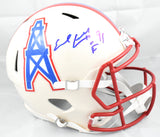 Earl Campbell Autographed Titans F/S Retro Speed Helmet HOF - Beckett W Holo