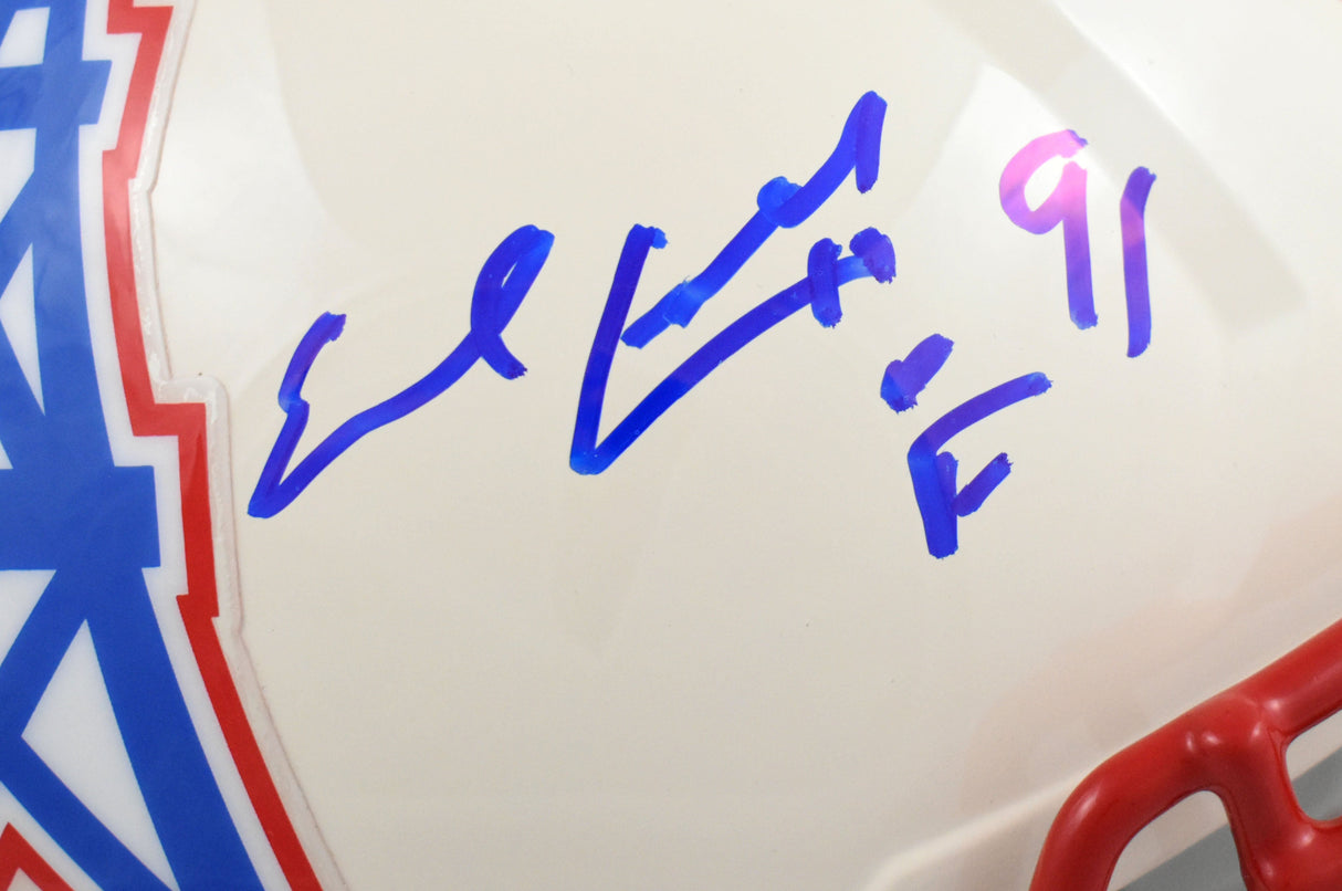 Earl Campbell Autographed Titans F/S Retro Speed Helmet HOF - Beckett W Holo