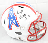 Earl Campbell Signed Houston Oilers F/S 81-98 Speed Helmet HOF - Beckett W Holo
