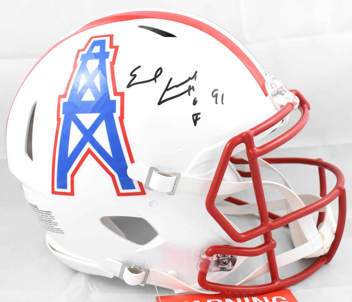 Earl Campbell Signed Oilers F/S 81-98 Speed Authentic Helmet HOF- Beckett W Holo