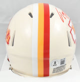 Tony Gonzalez Autographed Kansas City Chiefs Retro Speed Mini Helmet- Beckett W