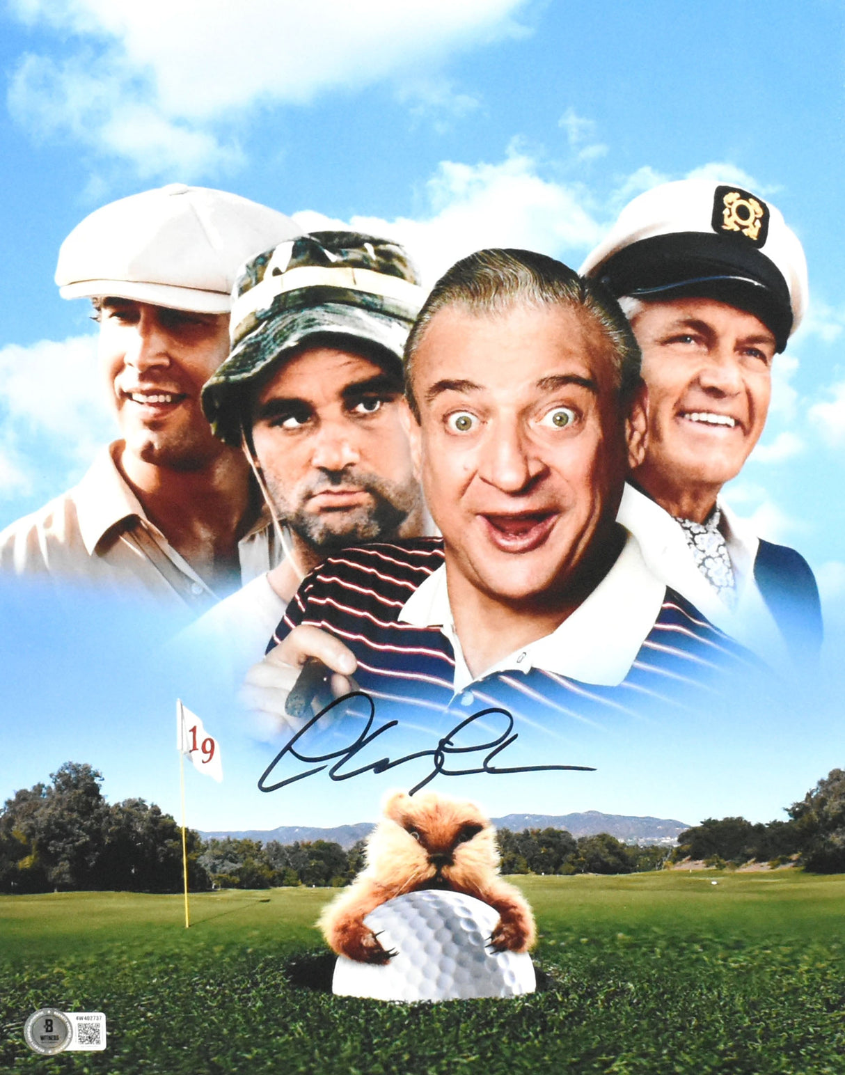 Chevy Chase Autographed Caddyshack 11x14 Movie Photo - Beckett W Holo *Black