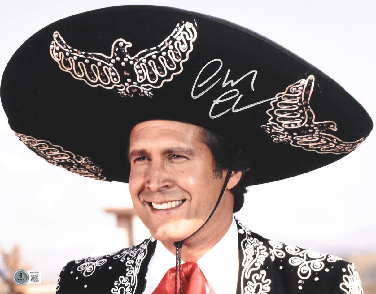 Chevy Chase Autographed Three Amigos 11x14 Close Up Photo - Beckett W Holo