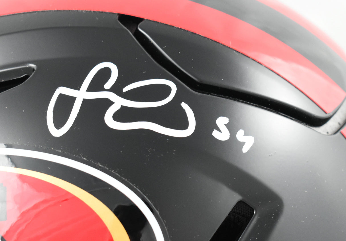 Fred Warner Autographed 49ers F/S Rivalries Speedflex Helmet - Beckett Holo