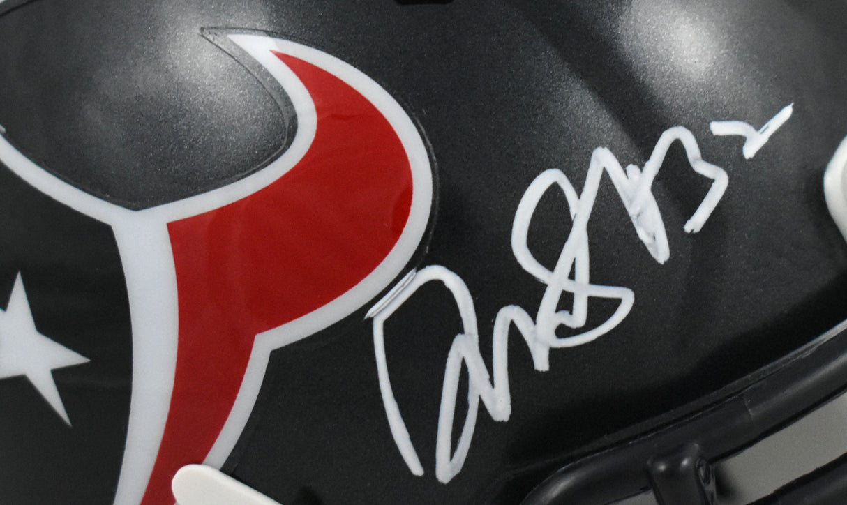 David Montgomery Autographed Houston Texans Speed Mini Helmet - Beckett W Holo