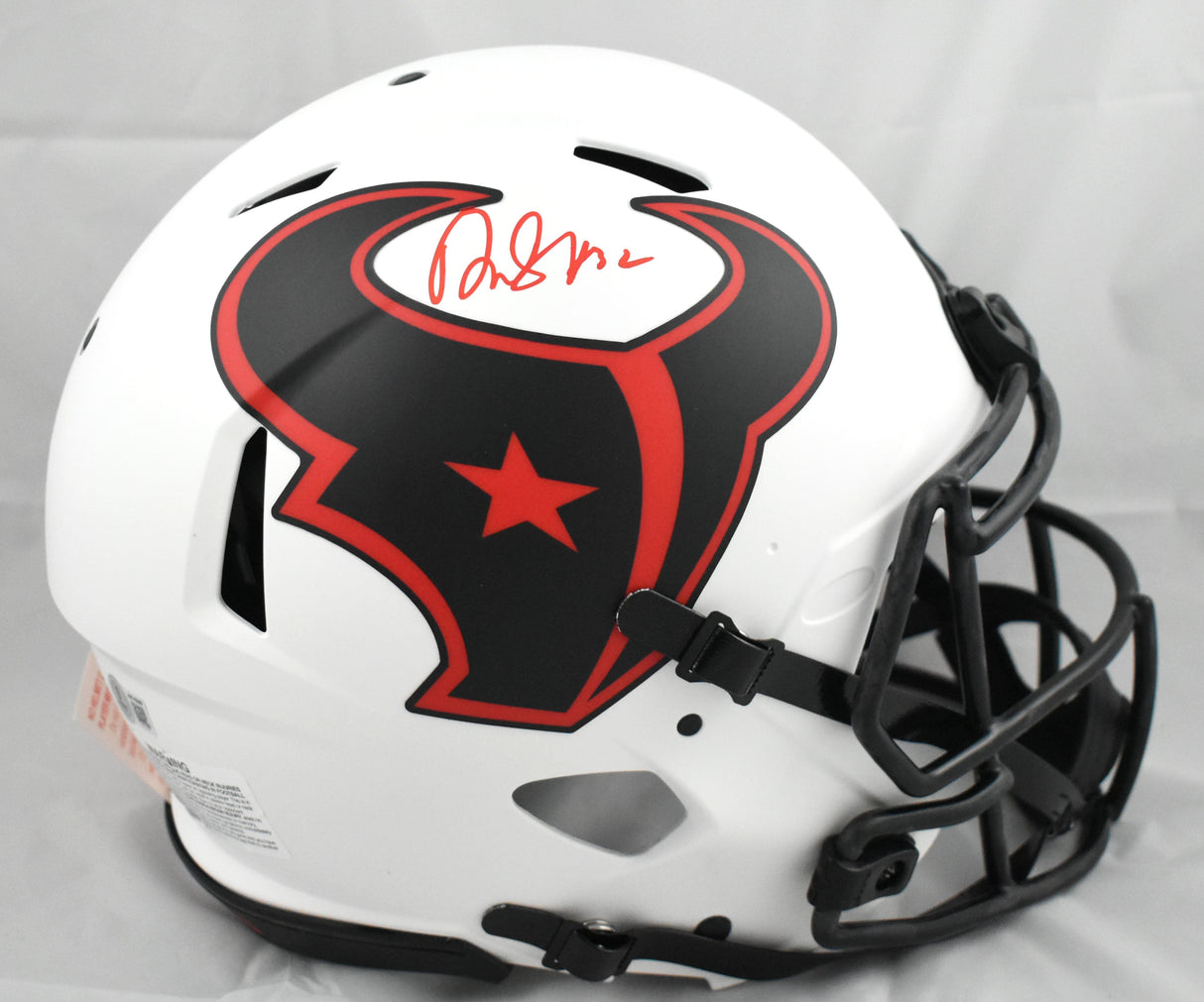 David Montgomery Signed Texans F/S Lunar Speed Authentic Helmet - Beckett W Holo
