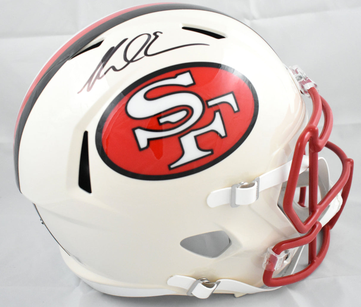 Mike Evans Autographed San Francisco 49ers F/S Retro Speed Helmet Beckett W Holo