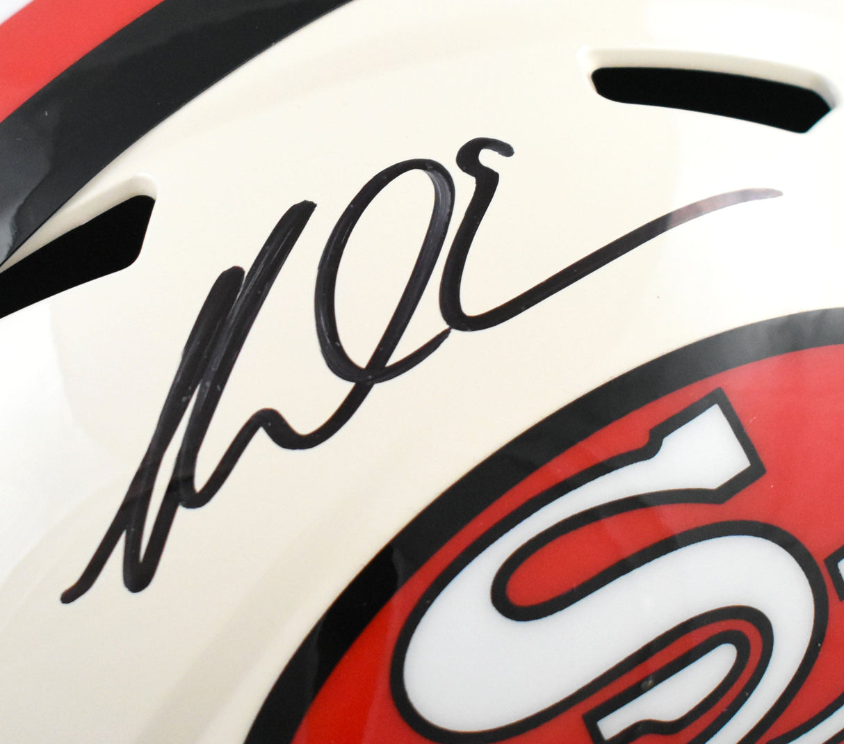 Mike Evans Autographed San Francisco 49ers F/S Retro Speed Helmet Beckett W Holo