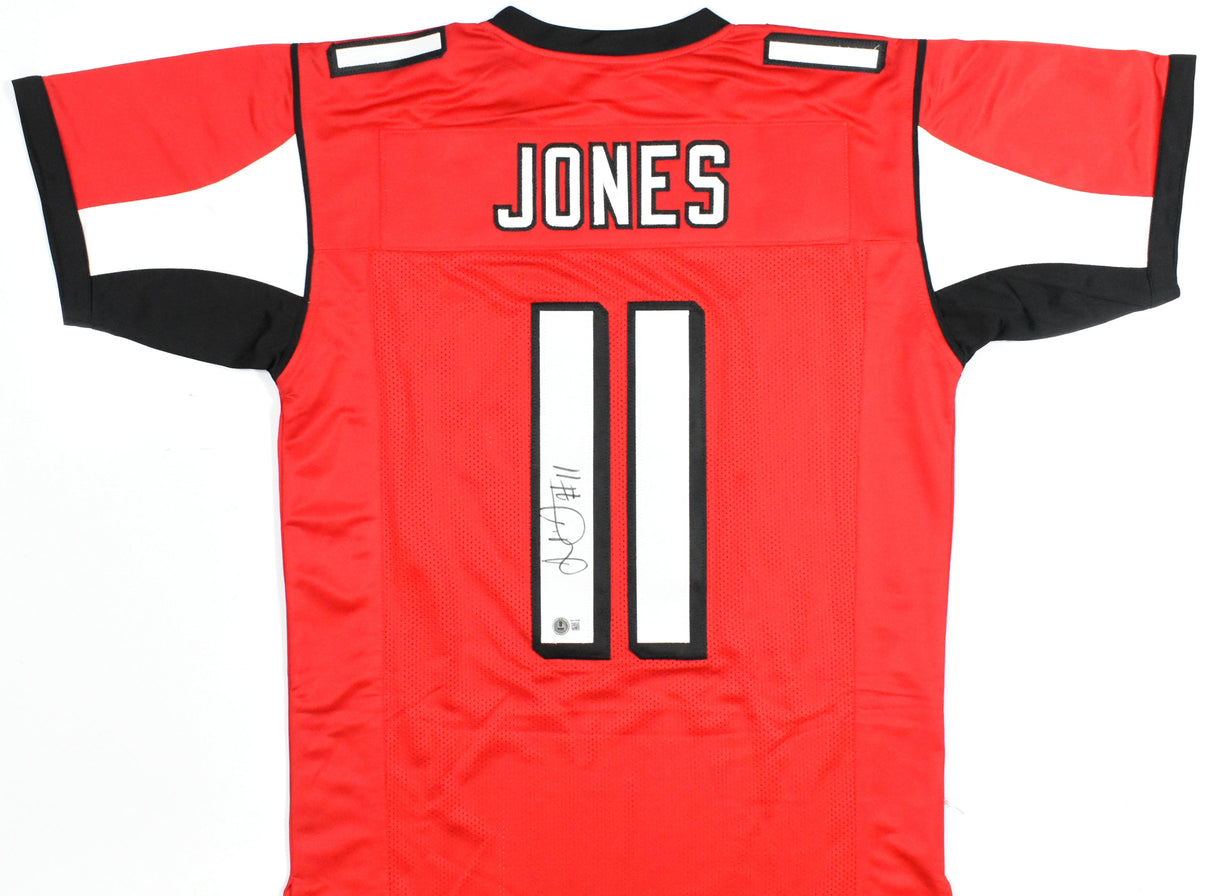 Julio Jones Autographed Red Pro Style Jersey - Beckett W Hologram *Black