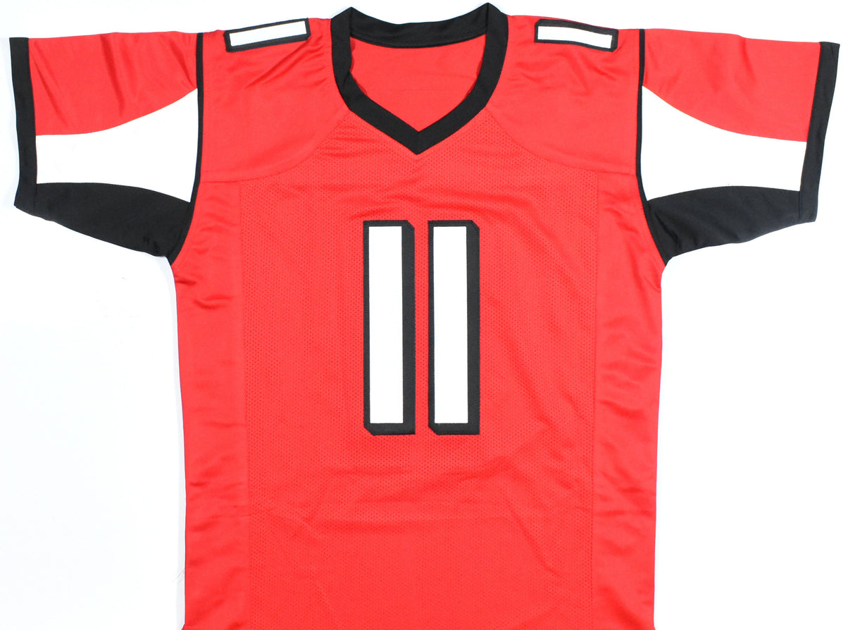 Julio Jones Autographed Red Pro Style Jersey - Beckett W Hologram *Black