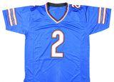 D.J. Moore Autographed Blue Pro Style Jersey - Beckett W Hologram *Black