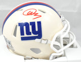 Abdul Carter Autographed New York Giants Retro Speed Mini Helmet -Beckett W Holo