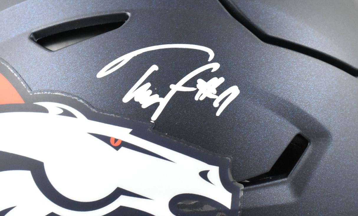 Troy Franklin Autographed Denver Broncos F/S Speedflex Helmet-Beckett W Hologram