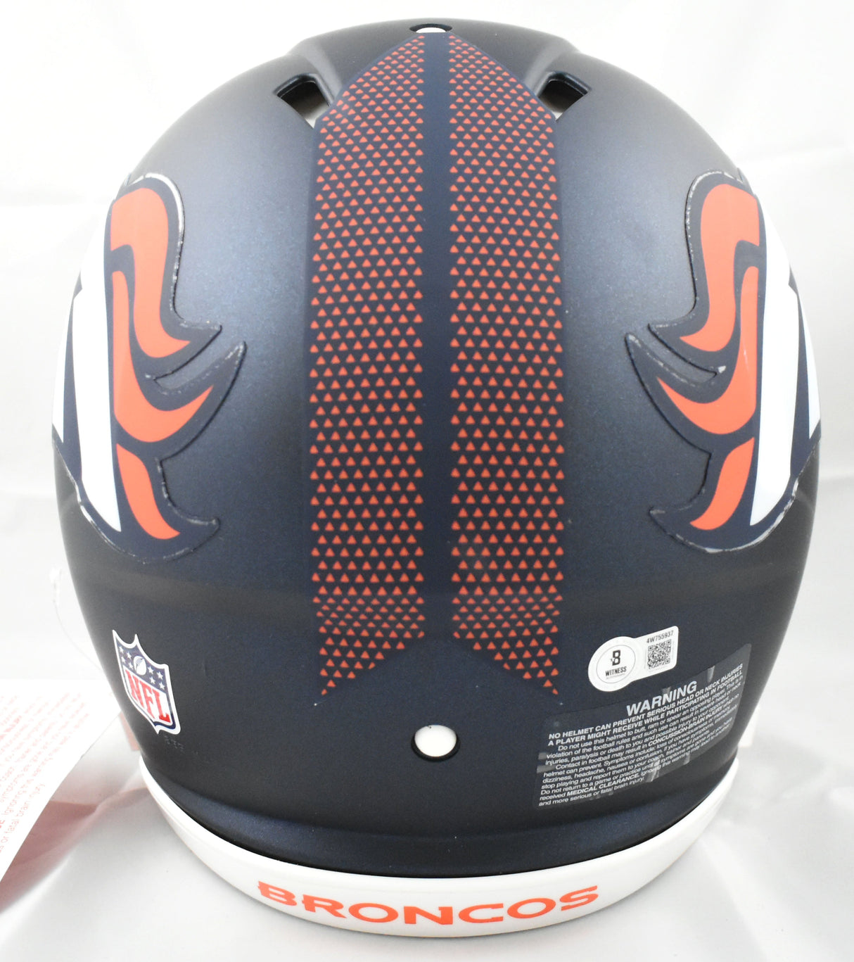 Troy Franklin Signed Denver Broncos F/S Speed Authentic Helmet - Beckett W Holo
