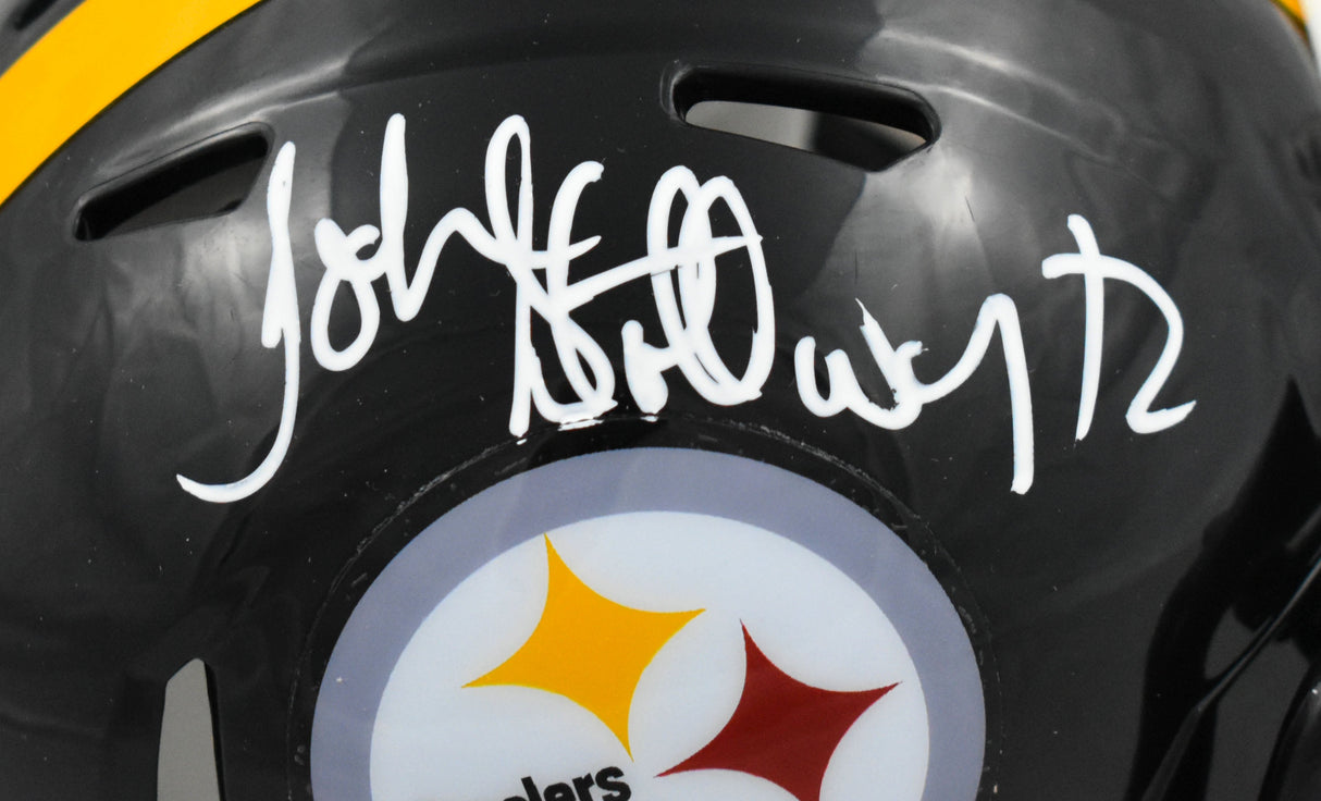 John Stallworth Autographed Pittsburgh Steelers Speed Mini Helmet - Beckett Holo