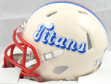 Vince Young Autographed Tennessee Titans Retro Speed Mini Helmet- Beckett W Holo