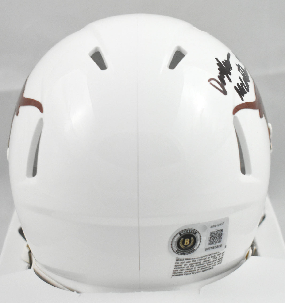 Daylan McCutcheon Autographed Texas Longhorns Speed Mini Helmet - Beckett W Holo
