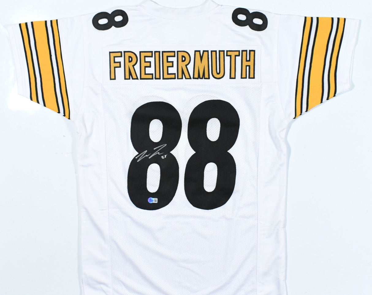 Pat Freiermuth Autographed White Pro Style Jersey - Beckett W Hologram