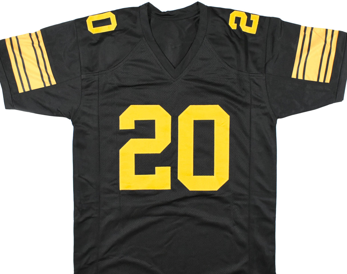 Kaleb Johnson Autographed Black and Yellow Pro Style Jersey - Beckett W Hologram