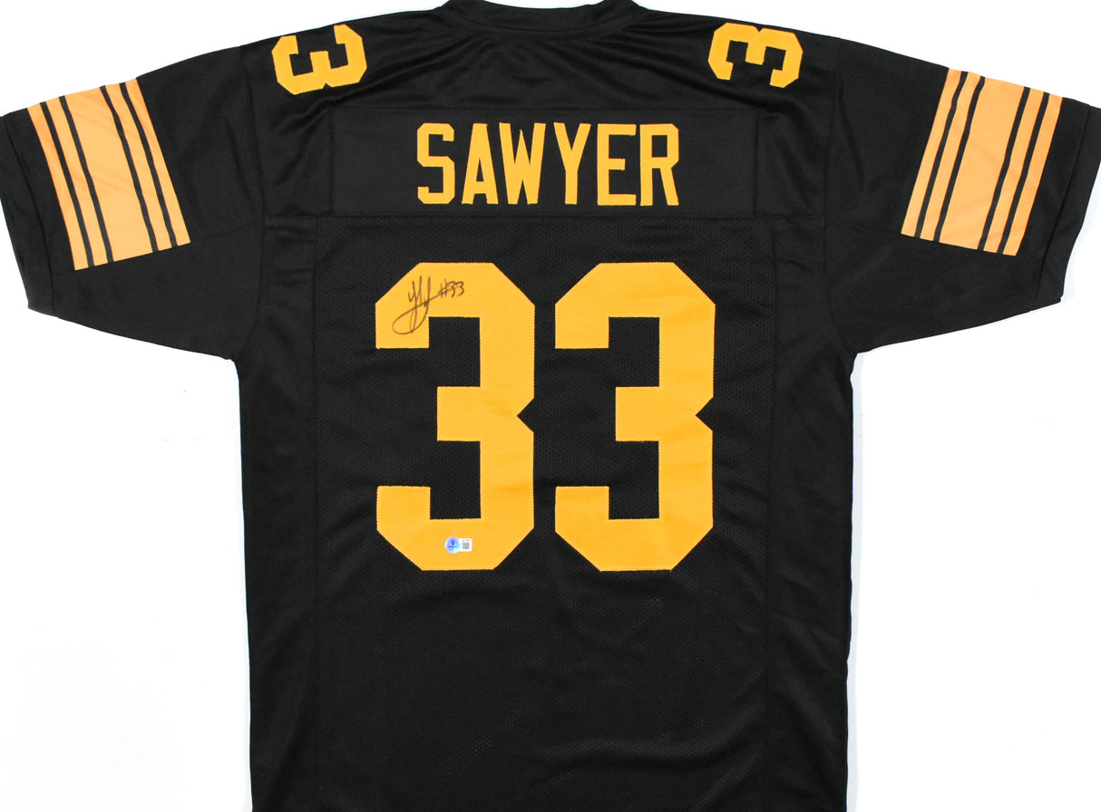 Jack Sawyer Autographed Black and Yellow Pro Style Jersey - Beckett Holo *L3